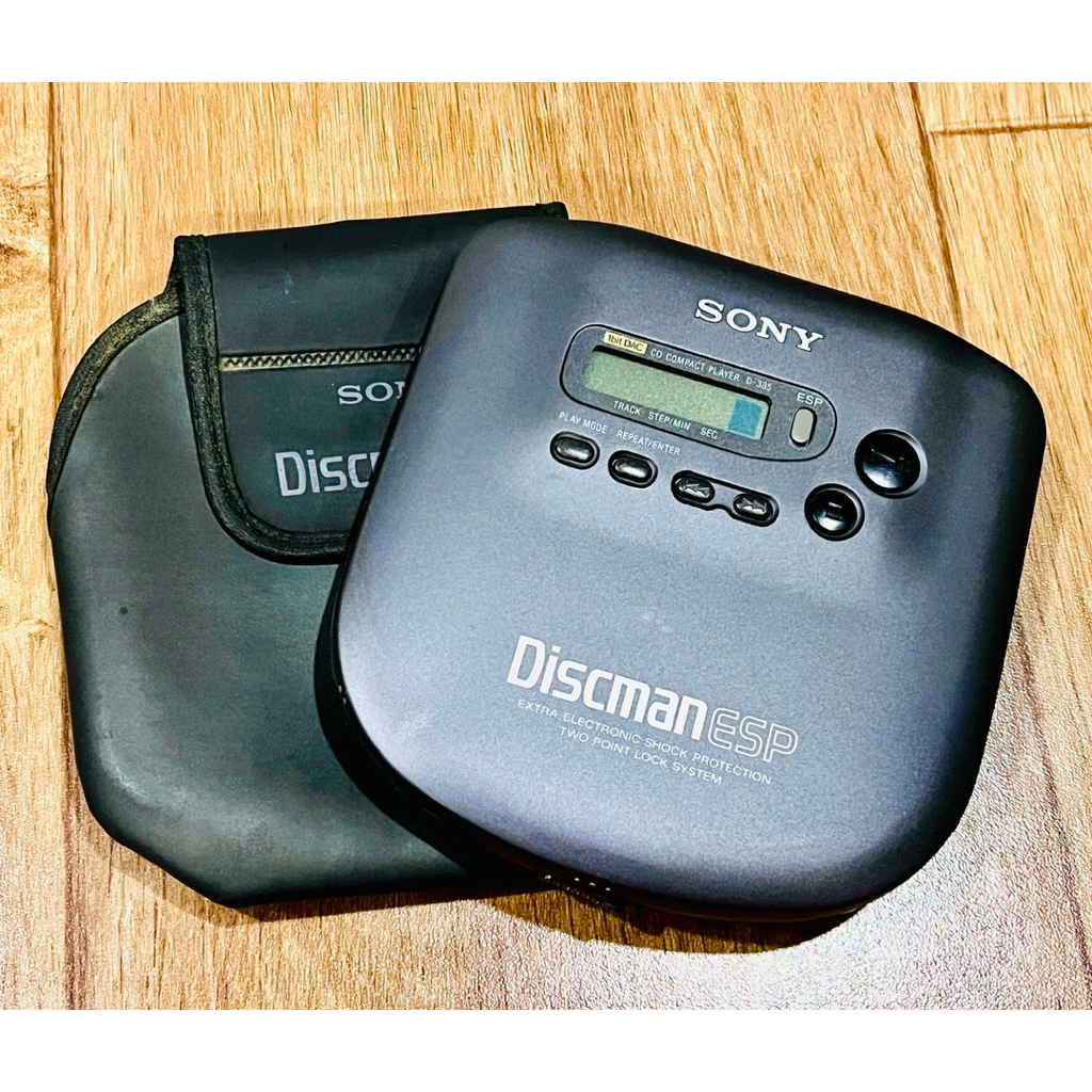 เครื่องเล่นcdพกพา Sony Discman ESP D-335 สีดำ ของแท้ ฝาหน้าเป็น