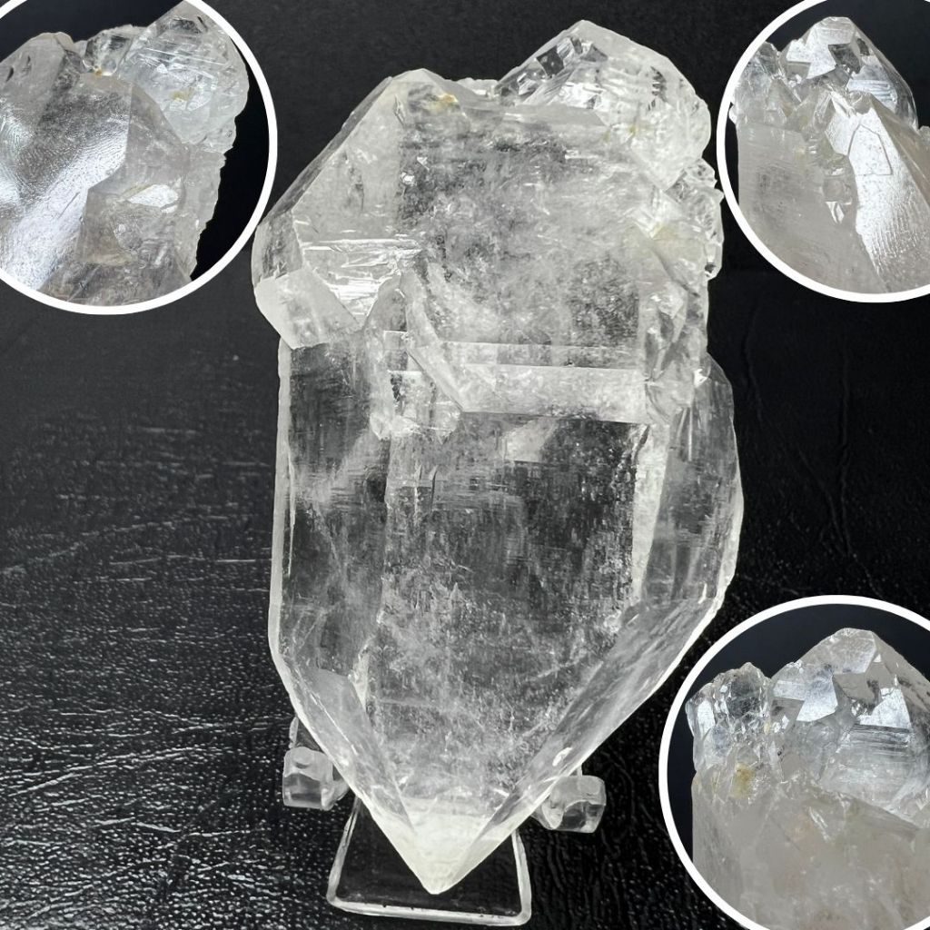 (158กรัม)ควอตซ์ใส 2 ปลาย มี Extra Terrestial Master Quartz ก้อนดิบจาก ...