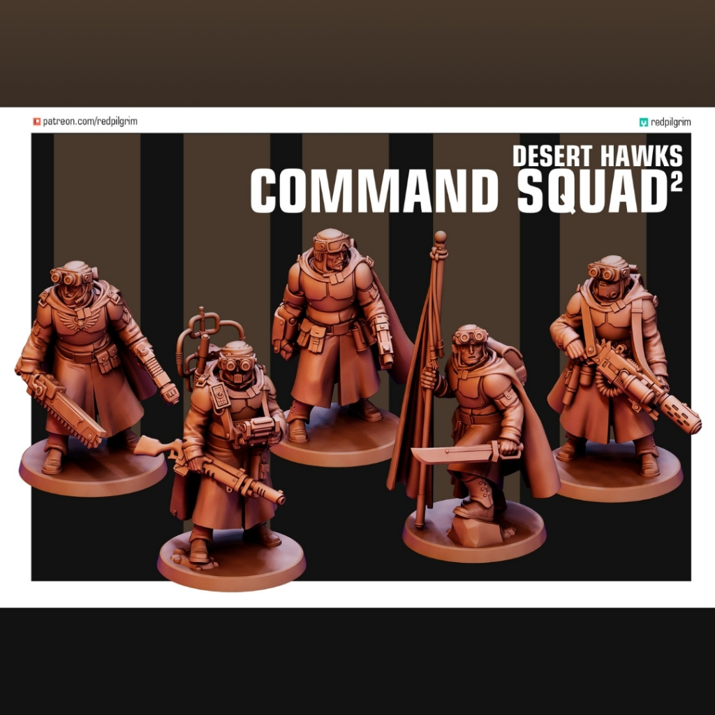 Desert Hawks Command Squad (V2) - Desert Hawks - Humanoid Human / 28mm ...