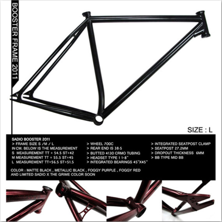 (ลดล้างสต๊อก) เฟรมฟิคเกียร์ SADIO BOOSTER 2011 FRAME สายทริคโหด (เฉพาะ ...