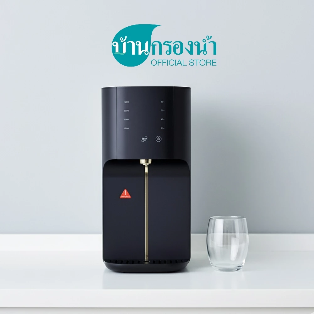 9. PURE เครื่องกรองน้ำดื่ม ONSEN RO-UV (BLACK) ไม่ต้องติดตั้ง มีระบบทำน้ำร้อน
