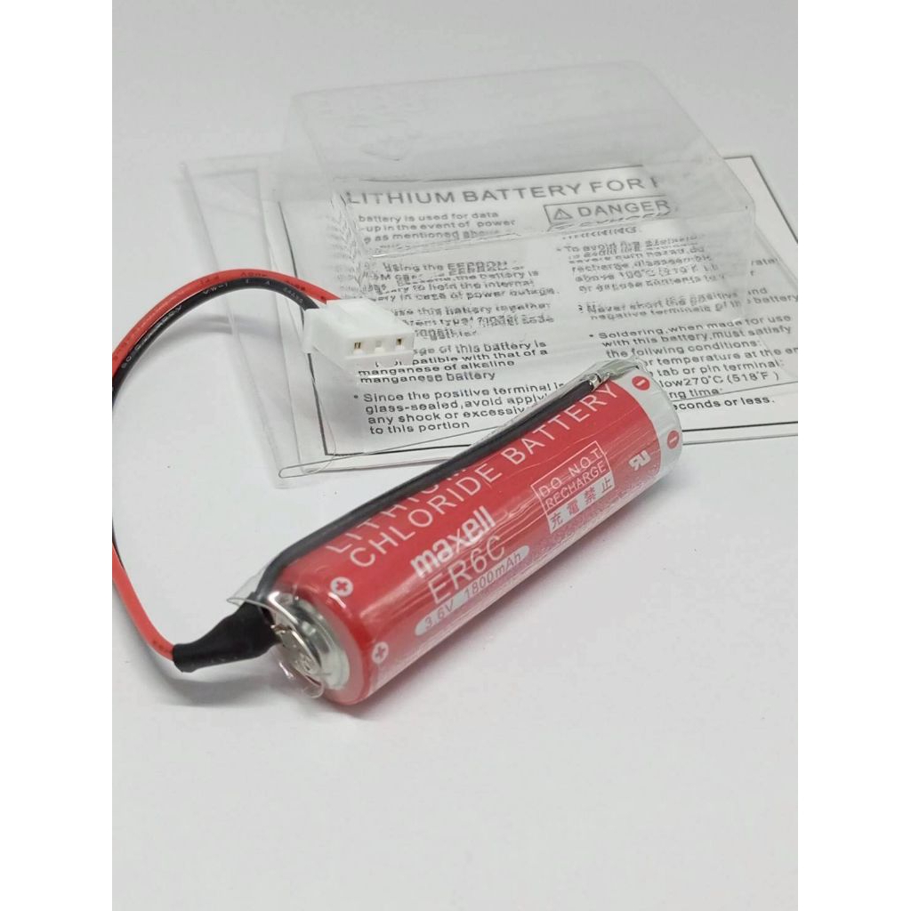 ER6C AA 3.6V คือ แบตเตอรี่ลิเธียมยี่ห้อ Maxell รุ่น ER6C ขนาด AA ที่มี ...