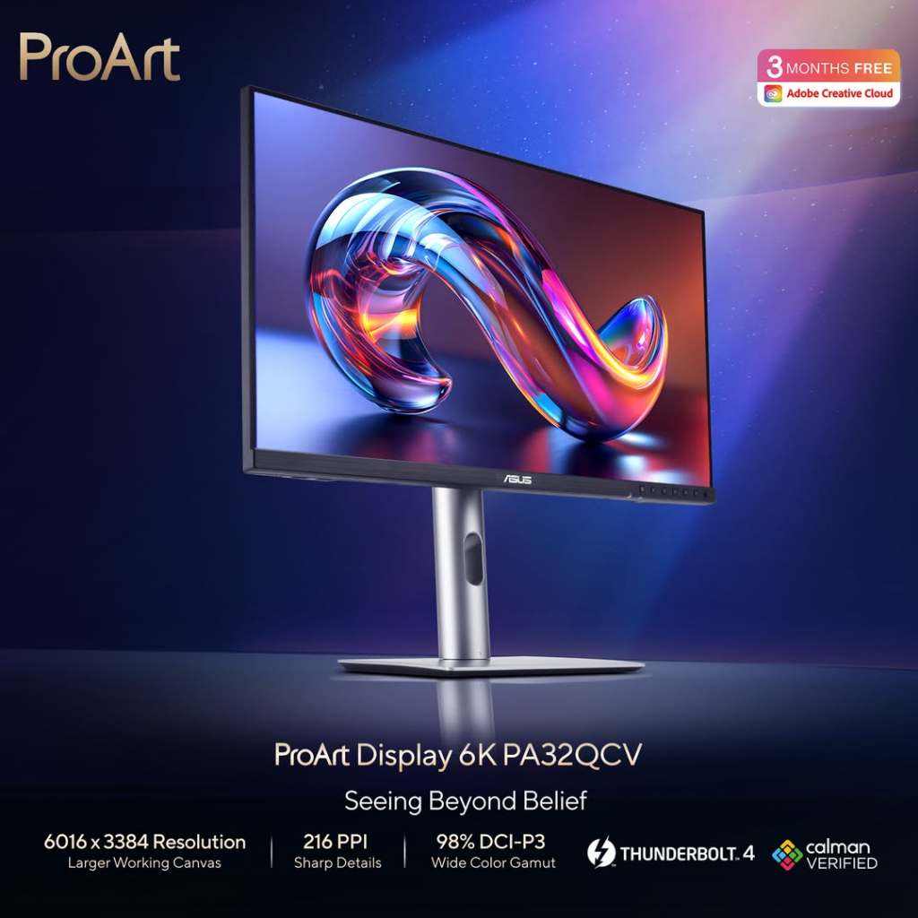 ASUS ProArt Display PA32QCV Professional Monitor 31.5
