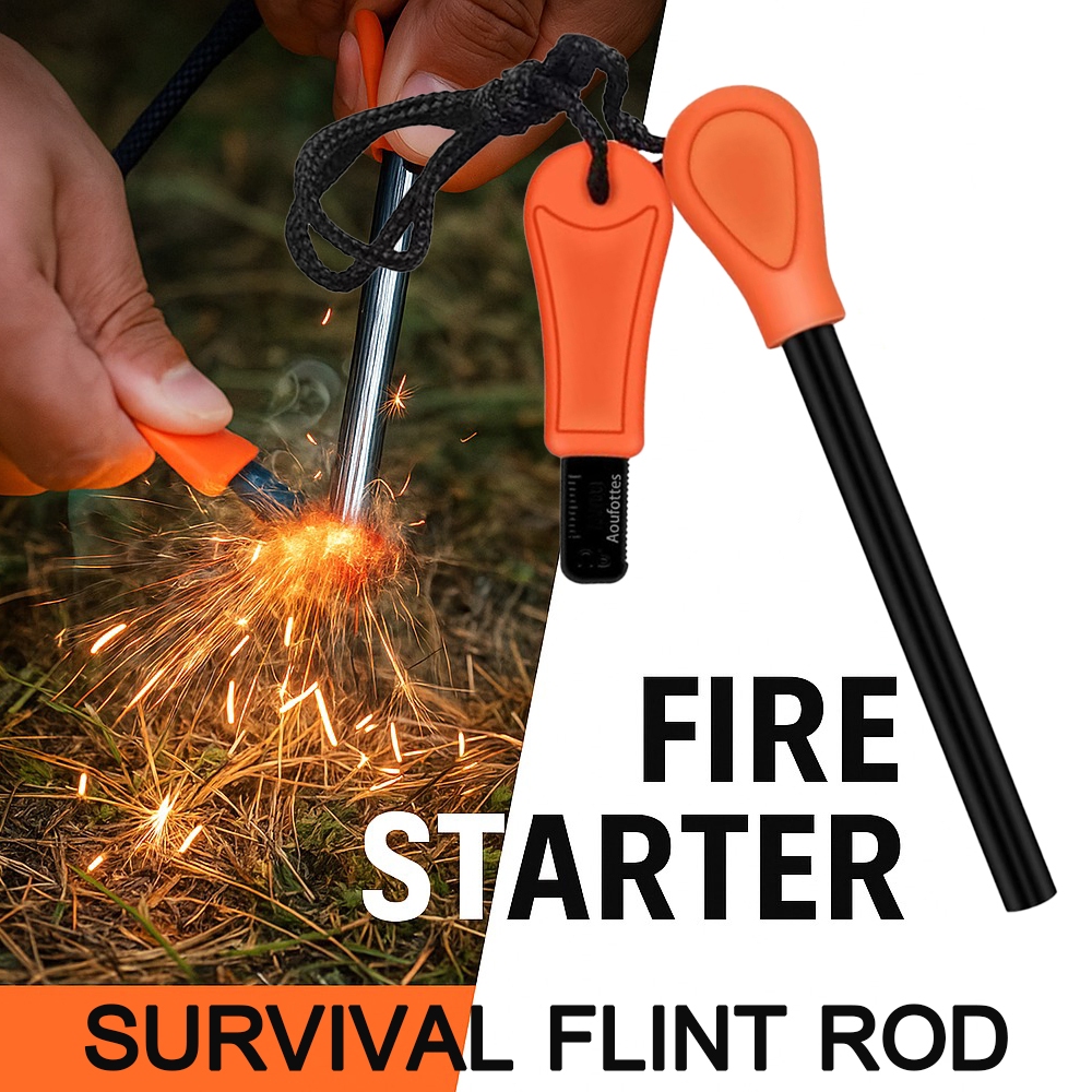แท่งจุดไฟแมกนีเซียม แท่งจุดไฟฉุกเฉิน Survival Flint Rod รุ่น STF-710 ...