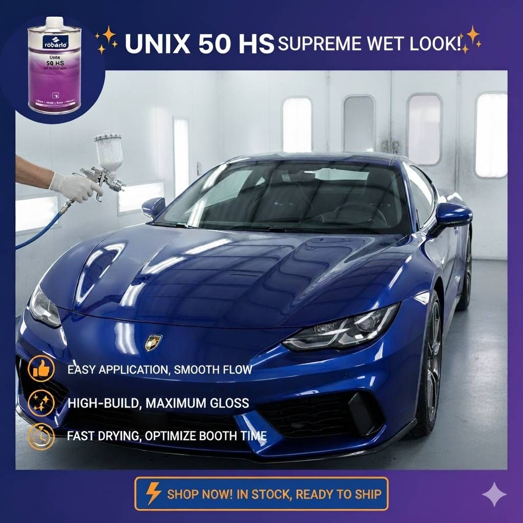 แลคเกอร์ Roberlo Unix 50 HS 2K Clear Coat 7.5 ลิตร | Shopee Thailand