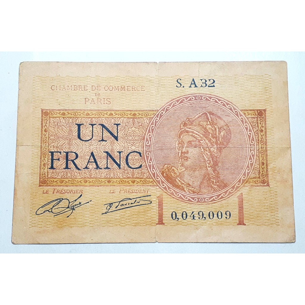 ธนบัตร France, 1 Franc, 1922, One Note LOT, จำนวน 1 ฉบับ, Free Shipping ...