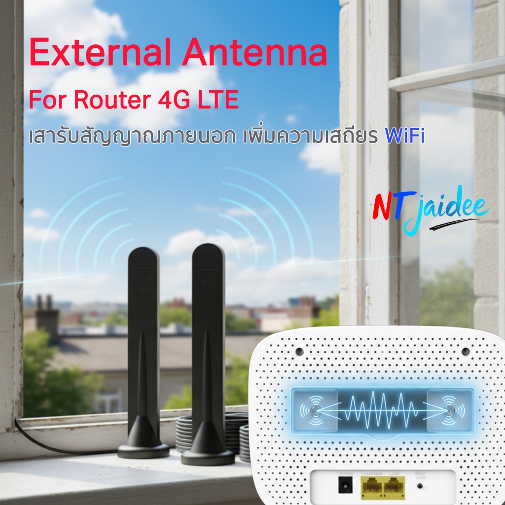 เสาเร้าเตอร์ Router 4G LTE External Antenna SMA เพิ่มความแรง WiFi พร้อม ...
