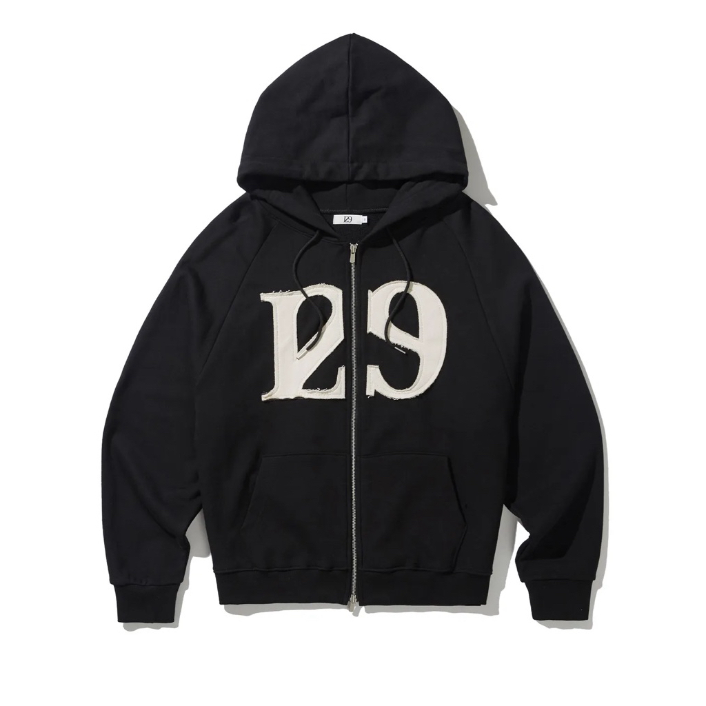 ILLIGO 129 Logo Patch Hoodie Zip Up 🎀🧸 | Shopee Thailand