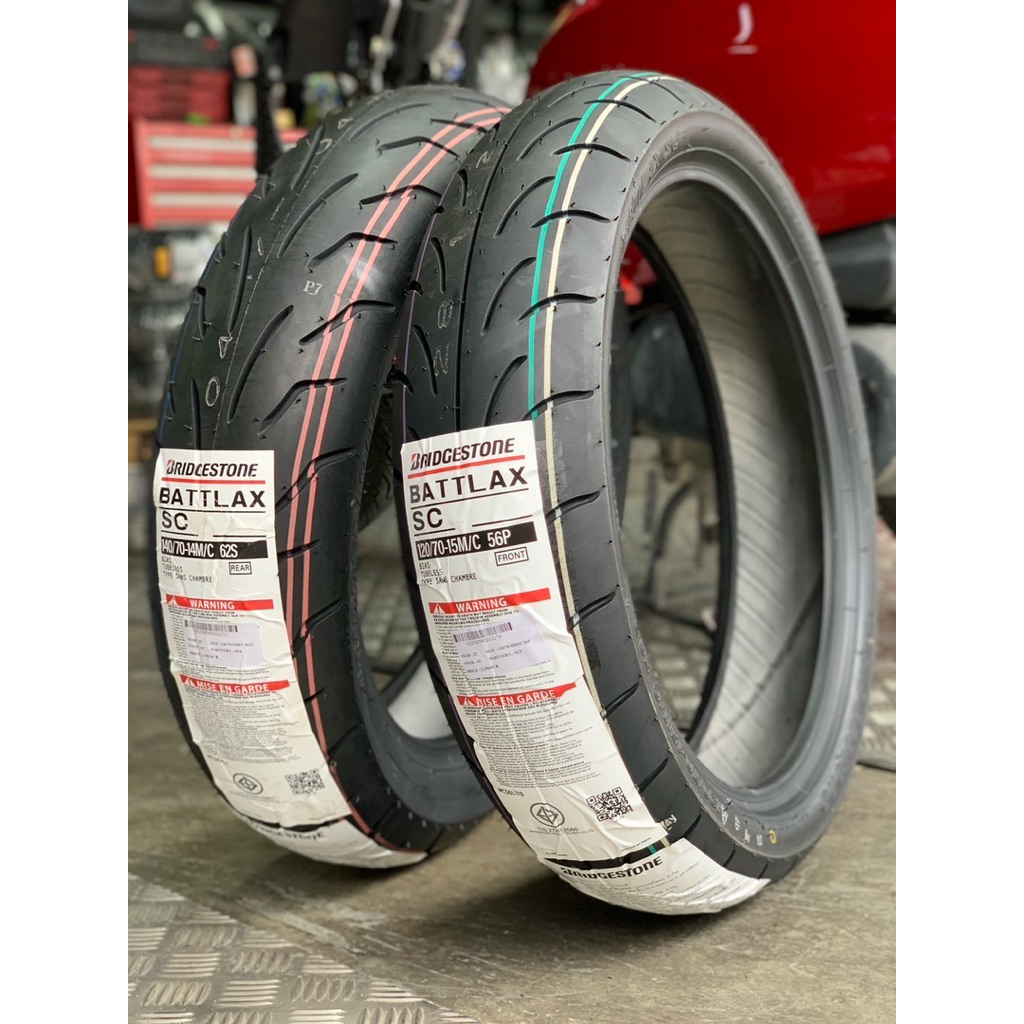 [Bridgestone] ยาง Bridgestone Battlax SC สำหรับ Forza,Xmax (ยางปี 25 ...