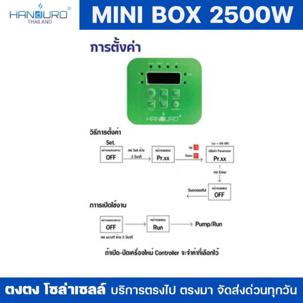 HANDURO กล่องคอนโทรล MINI BOX 2500W ใช้กับปั๊มหอยโข่งและบาดาล รุ่น HD-1 ...