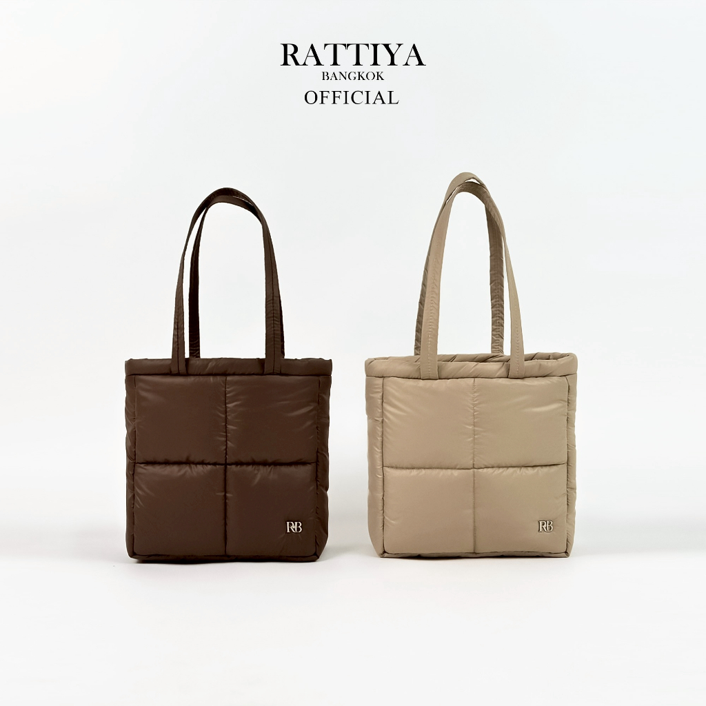 [RATTIYA BANGKOK] Quadra Tote Bag P-Nyl / 2 colors กระเป๋านุ่มนิ่ม น้ำหนักเบา สะพายไหล่