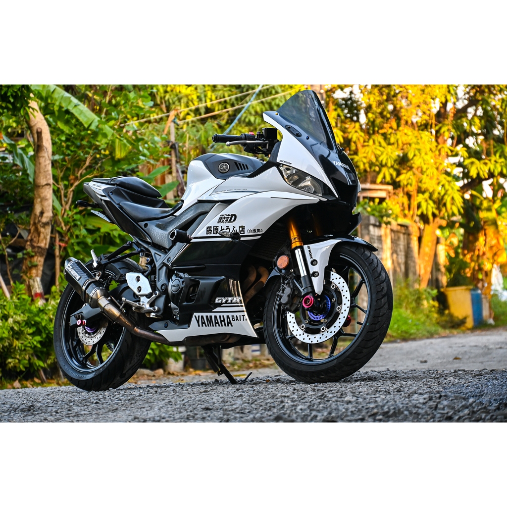 สติ๊กเกอร์แต่งลายรถ YAMAHA R3 V.2 2021 ลาย Initial Race | Shopee Thailand