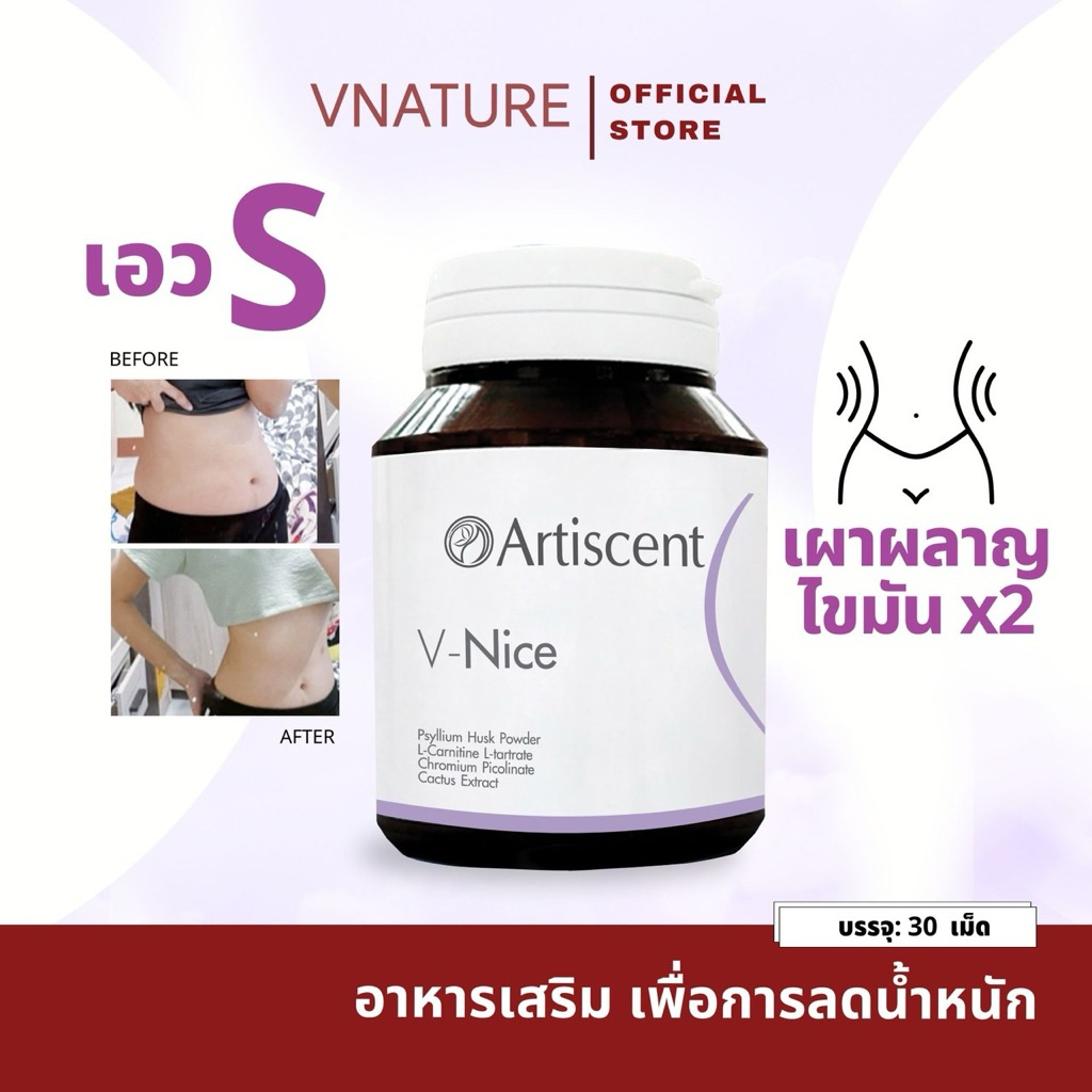 Artiscent  L-Carnitine V-Nice 30    10  | Shopee Thailand