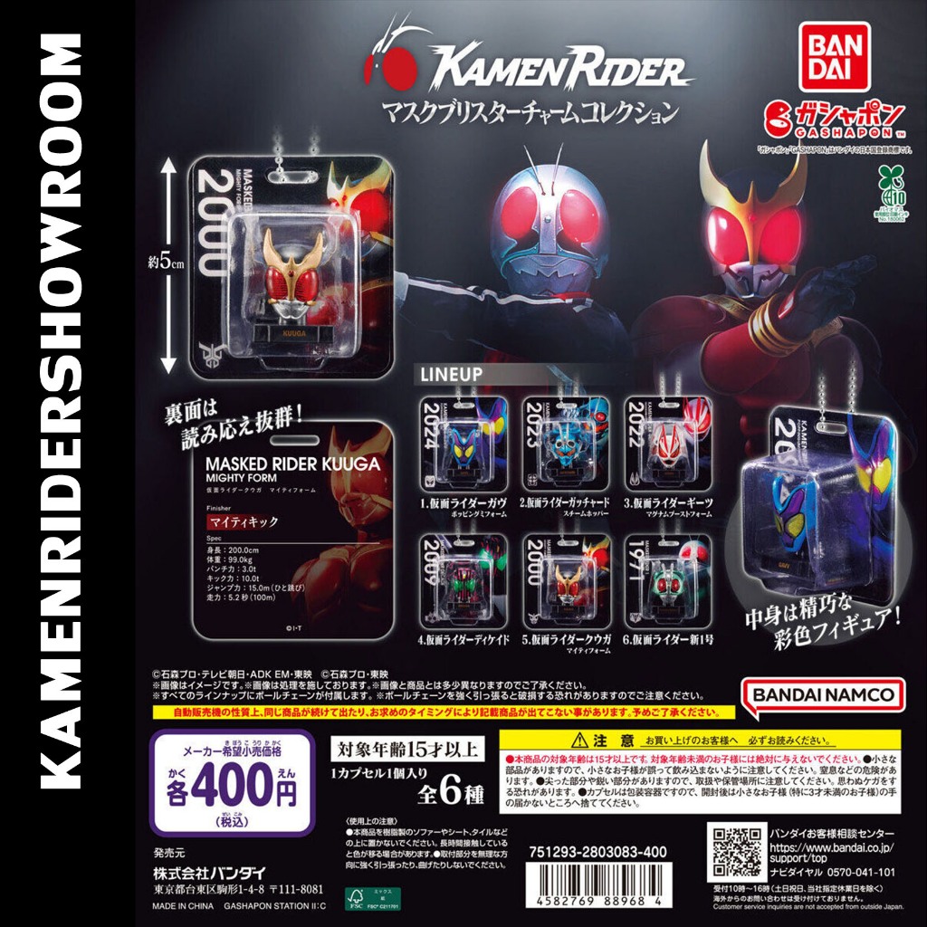 Kamen Rider Mask Blister Charm Collection masked rider figure Key ...
