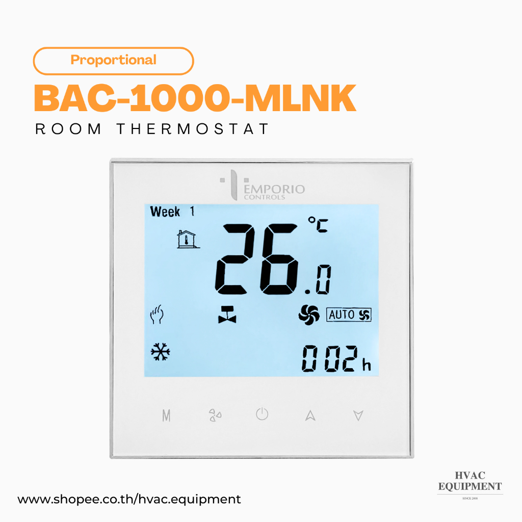 BAC-1000 Series, Room Thermostat, Proportional (Control 0-10V Motorized ...