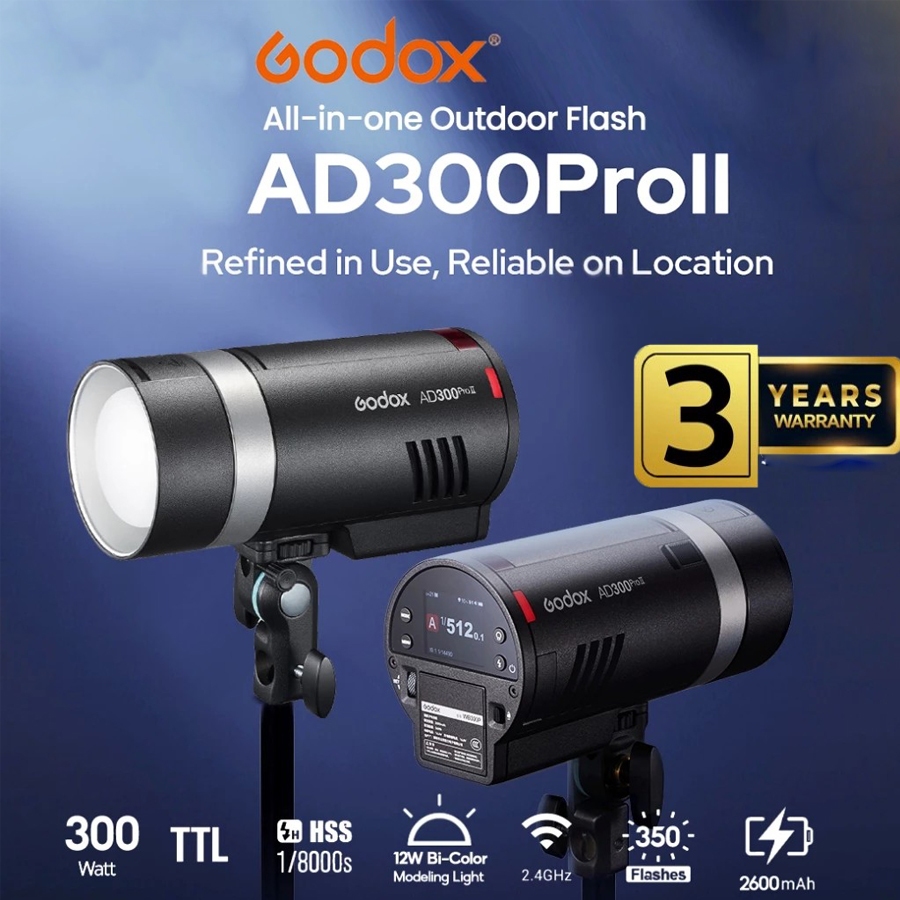 Godox AD300Pro II 300Ws All-in-One Outdoor Flash TTL HSS (รับประกัน 3ปี ...