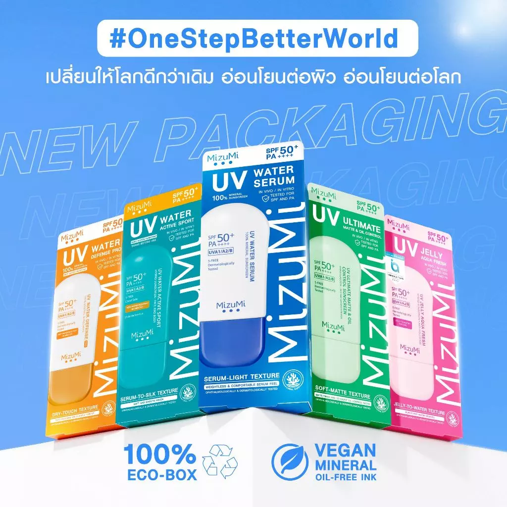 [แพ็คคู่] MizuMi UV Water Serum SPF50+ PA++++ 40g No.1 Best Selling Sunscreen เซรั่มกันแดด บางเบา ซึมไว ไม่อุดตัน thumbnail 3