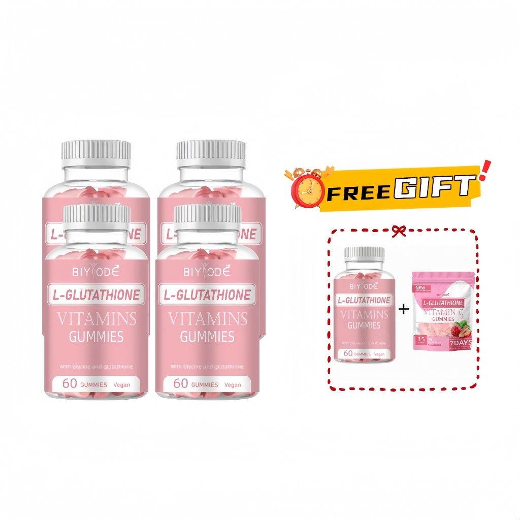 glutathione side effects and benefits Glutathione Whitening Gummies Anti-Aging Skin Brightening Hair,Skin &Nail  Health main image 1
