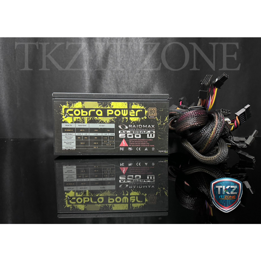 เพาเวอร์ซัพพลาย(power supply) RAIDMAX CROBA 600 (600w 80+ bronze ...