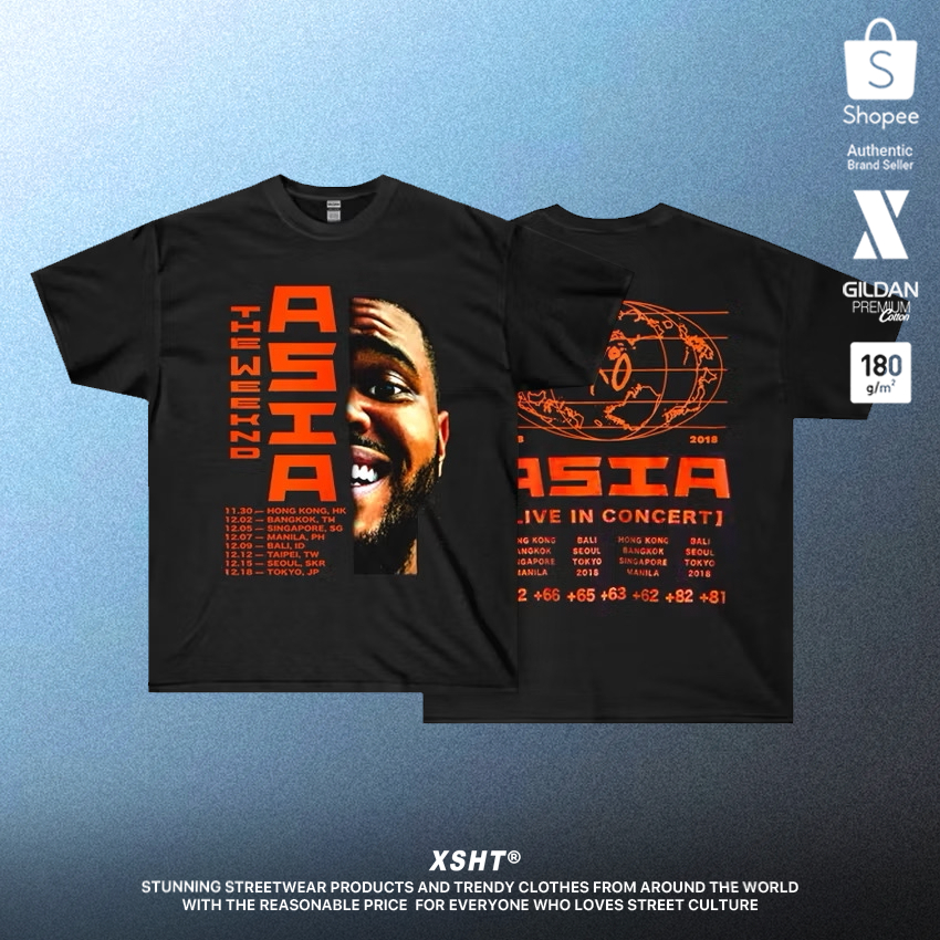 🔥พร้อมส่ง🔥 เสื้อ The Weeknd Asia Tour Merch Tee - Black (สีดำ