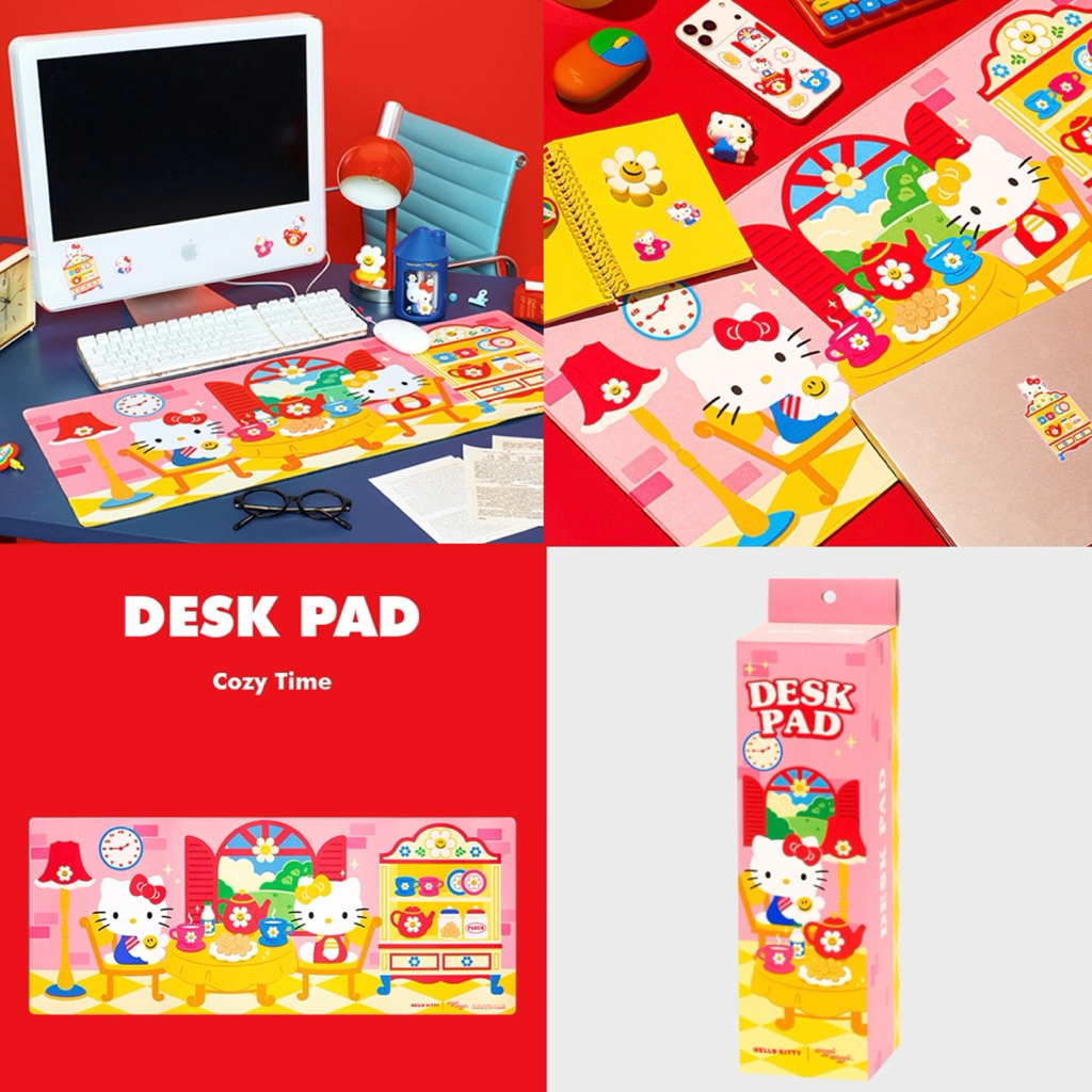 🍎 Hello Kitty x Wiggle Wiggle แผ่นรองเมาส์ Cozy Time คิตตี้ Mouse pad ...