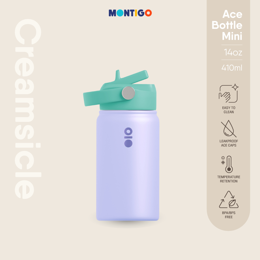 Montigo Mini Ace (Straw Lid/OIO) - Purple Cream 14oz / 410ml (กระบอกน้ำ ...