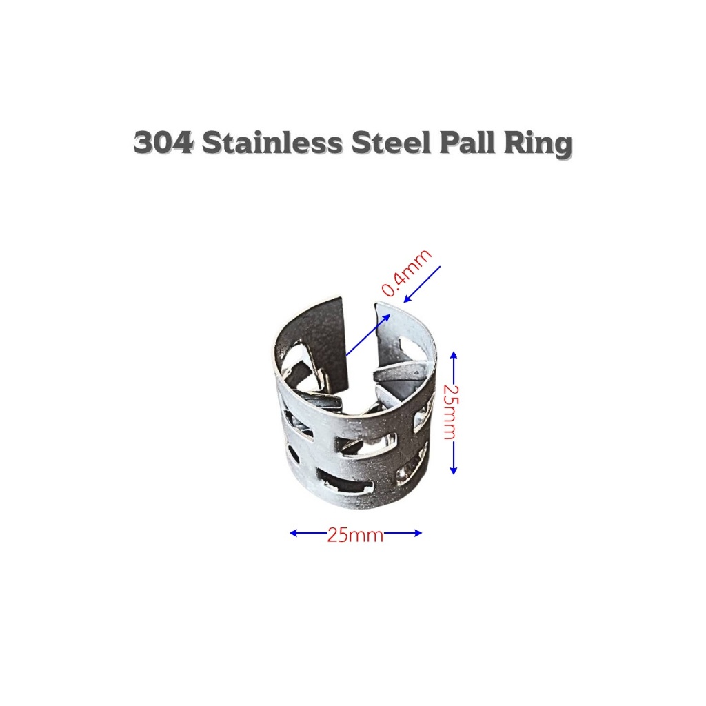 Stainless Pall Ring ขนาด 25mm เกรด 304 ในงาน Scrubber, Distillation ...