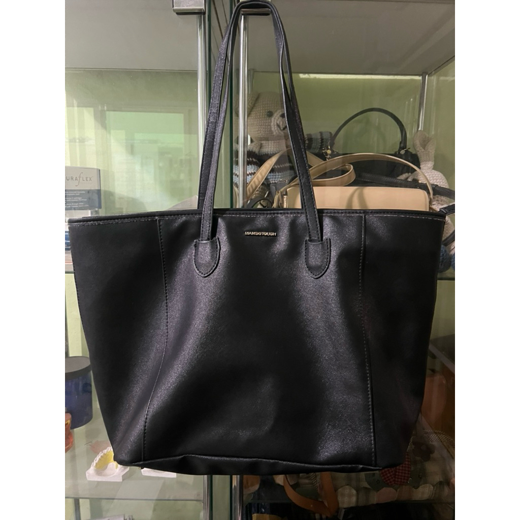 กระเป๋าสะพายข้างหนังMNGแท้มือสอง | Shopee Thailand