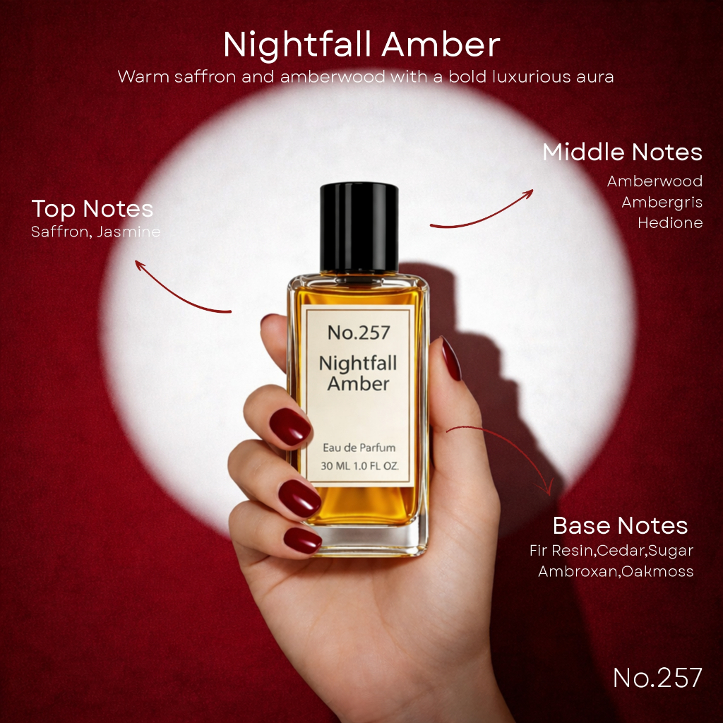 No.257 Nightfall Amber EDP ขวดน้ำหอมผู้หญิง กลิ่นหรู ติดทนนาน 10ml ...