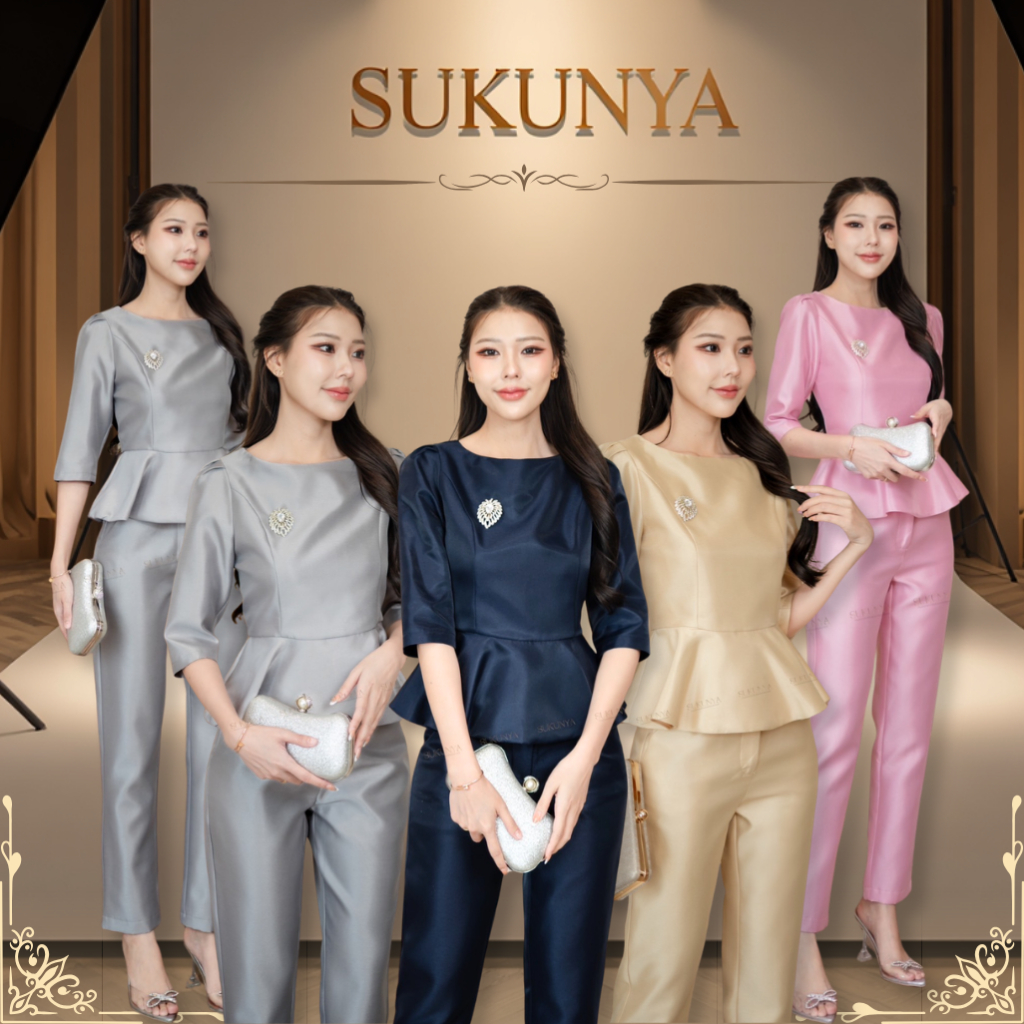 Sukunya 833 ผ้าถุงผ้าไหมทอลายล้านนา อัดกาว ซิปซ่อน เอว26-38 ขับผิวสวย มุมมองที่ 5