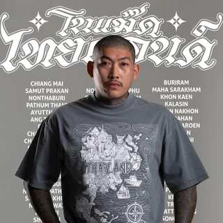 NOMAD VINTAGE THAILAND เสื้อรุ่นแผนที่ไทยแลนด์  รวมแลนมาร์ค 77 จังหวัด🔥