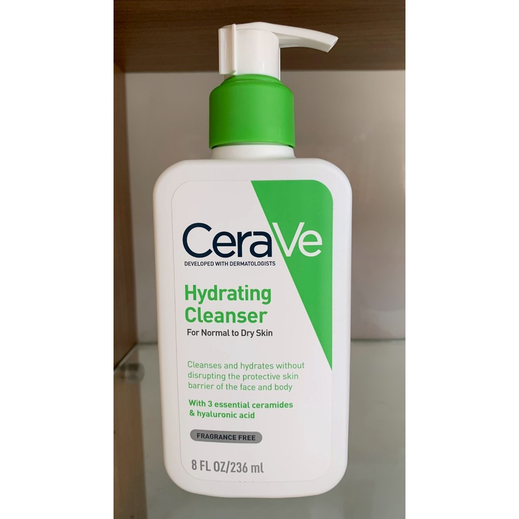 เซราวี CERAVE Hydrating Cleanser ทำความสะอาดผิวหน้าและผิวกาย สำหรับผิวแห้ง236ml.