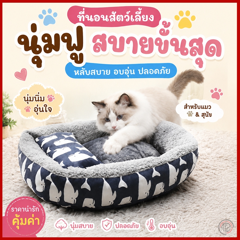 Cat sleeping cushion, pet bed