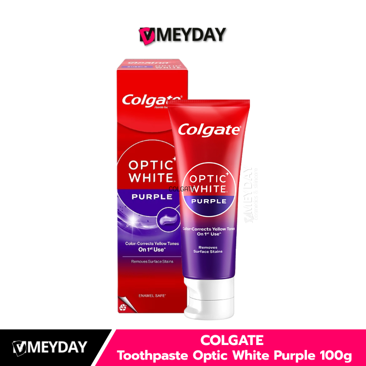 COLGATE Toothpaste Optic White Purple คอลเกต อ๊อพติค ไวท์ เพอร์เพิล ยาสีฟัน 100g