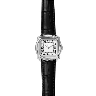 LAPHONT FLUERE WATCH SMALL SILVER WHITE DIAL BLACK BAND