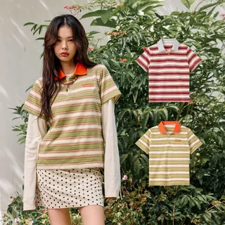 HOMEBOY เสื้อคอปกโปโล HB.POLO.STRIPE.SUMMER คอตตอนโพลีเอสเตอร์ ใส่ได้ทุกวัน