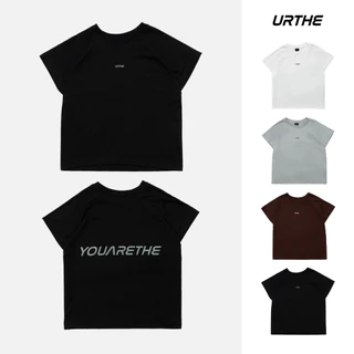 URTHE - เสื้อแขนกุด สกรีนลาย รุ่น BASIC CAP SLEEVE