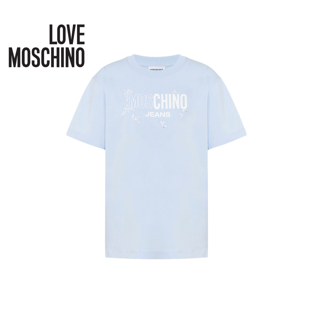 LOVE MOSCHINO THE PRINTED COTTON JERSEY T-SHIRT 261K1J070832346 ...