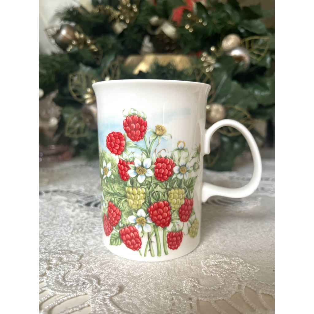 Dunoon Raspberries Mug มัคลาวราสเบอร์รี่เนื้อ Bone ลายสวยเต็มๆใบ ...