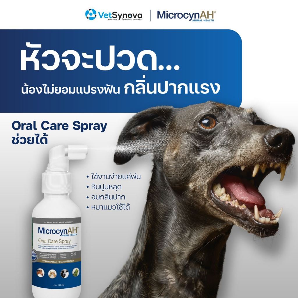 ลดกลิ่นปาก หินปูน Microcyn Oral Care Spray 4oz. (120ml.) | Shopee Thailand