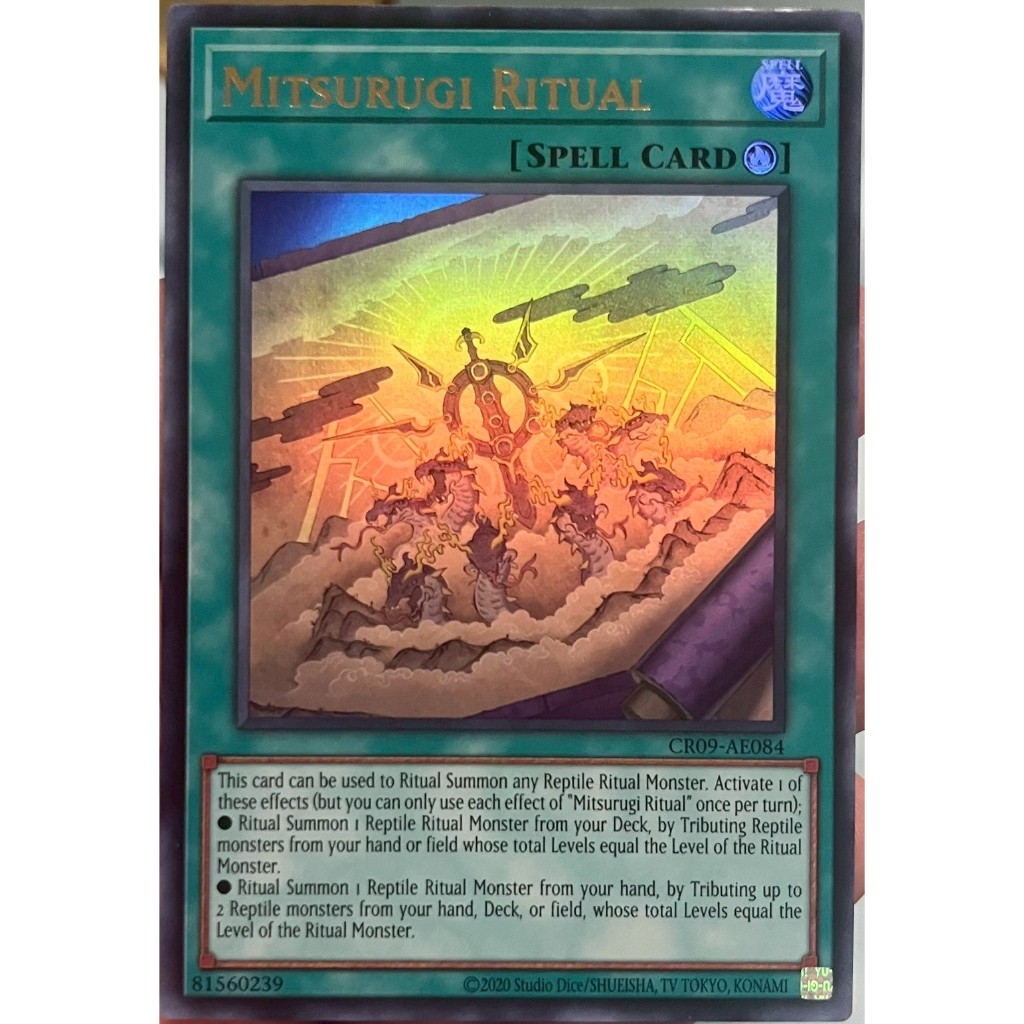 Yugioh Asia-Eng [CR09-AE084] Mitsurugi Ritual (Ultra Rare) การ์ดยูกิแท้ ...
