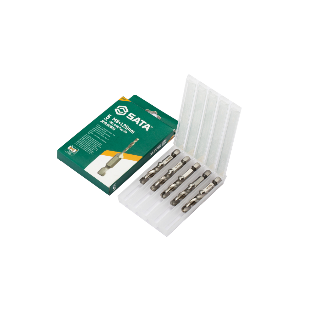 SATA 50808 ดอกสว่านเกลียวต๊าป HSS 5 ชิ้น M8X1.25 มม. | Shopee Thailand