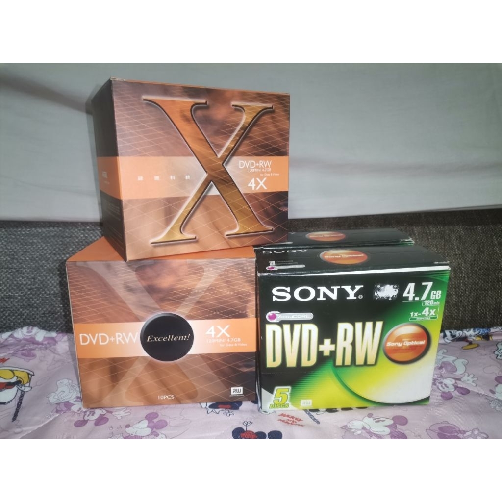 DVD+RW แบรน SONY RiTEK มาตราแท้ คุณภาพสูง 4.7GB / 120min. 4x แพ็ค 5แผ่น ...
