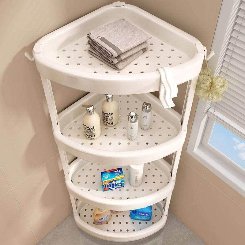 NeatBox ชั้นวางของในห้องน้ํา แข็งแรง ทนทาน ชั้นเข้ามุมห้องน้ำ 3/4/5 ชั้น มีล้อ ประหยัดพื้นที่ - 2