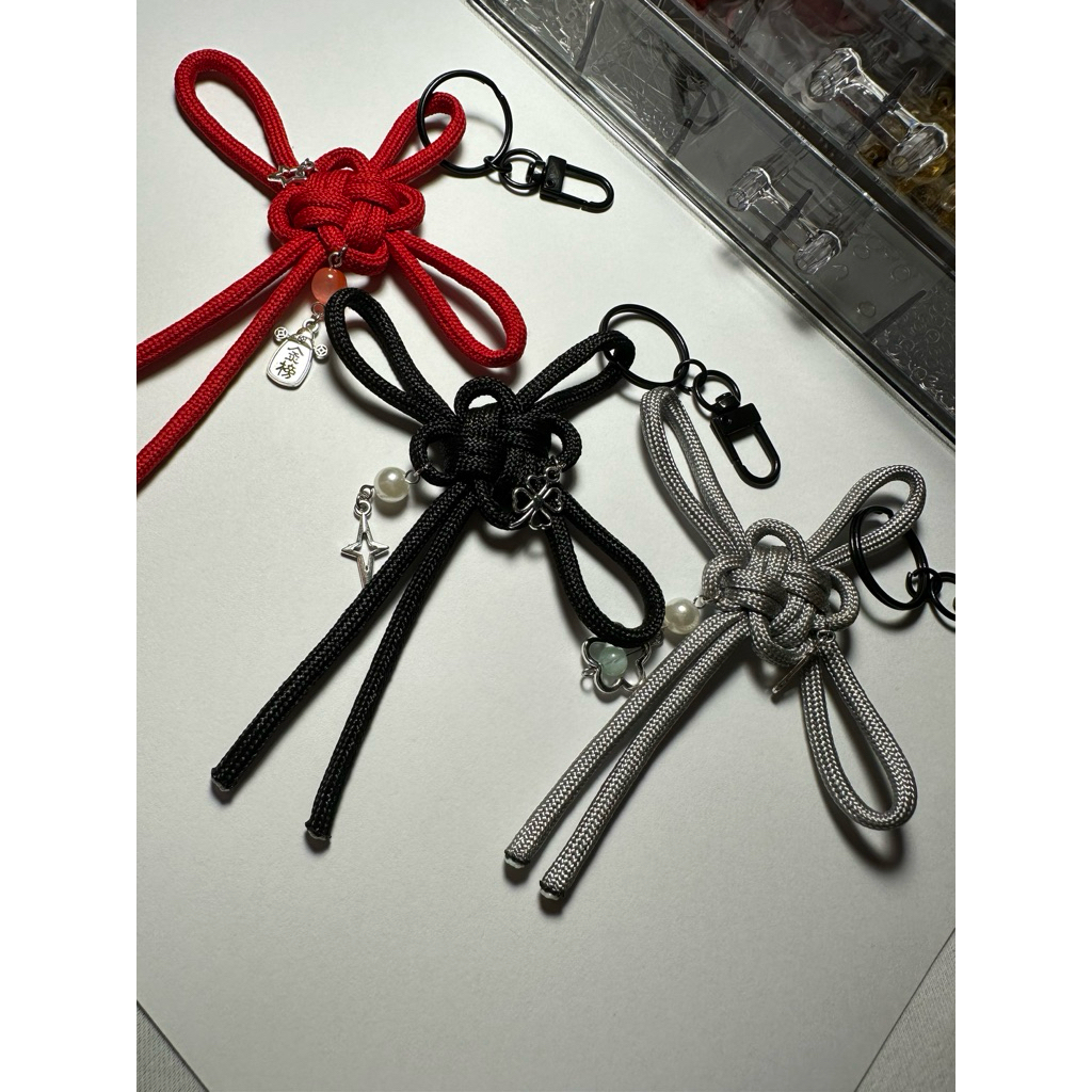 chinese knot keychain ปมlucky knot (เชือกขนาด4mm) | Shopee Thailand