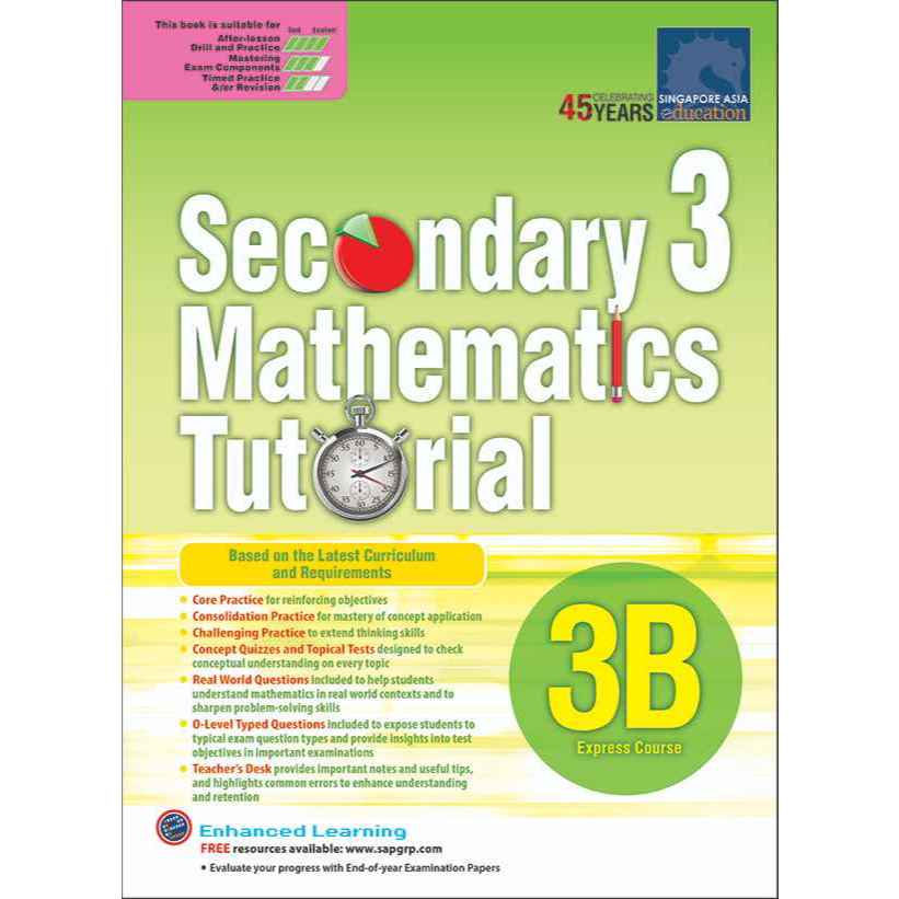 แบบฝึหัดคณิตศาสตร์มัธยมศึกษาปีที่ 3 Secondary 3 Mathematics Tutorial 3B ...