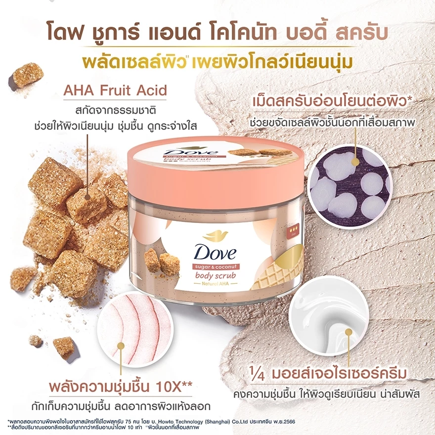 รีวิว Dove บอดี้สครับไอศกรีม: กู้ผิวแห้งกร้านให้เนียนนุ่มเหมือนทำสปาในราคา 2 ใบแดงมีทอน 3