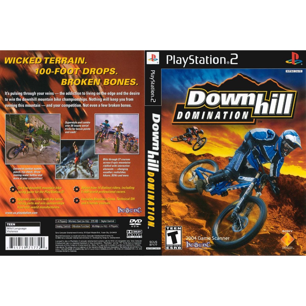 แผ่นเกมส์ PS2 Downhill Domination สกรีนแผ่น คุณภาพ ส่งไว (DVD)