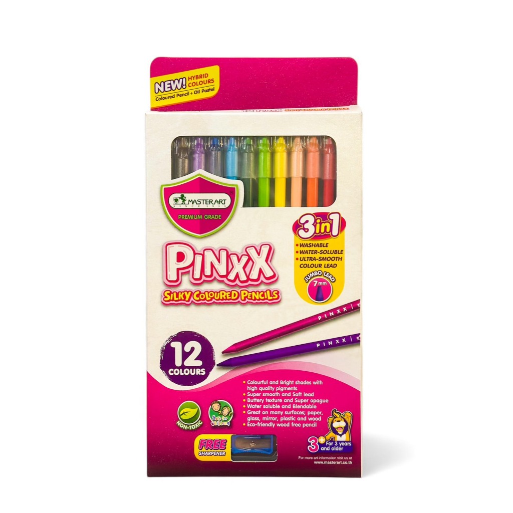 Master Art ดินสอสีไฮบริดคัลเลอร์ 12 สี รุ่น Pinxx ขนาด 7 มม. | Shopee ...