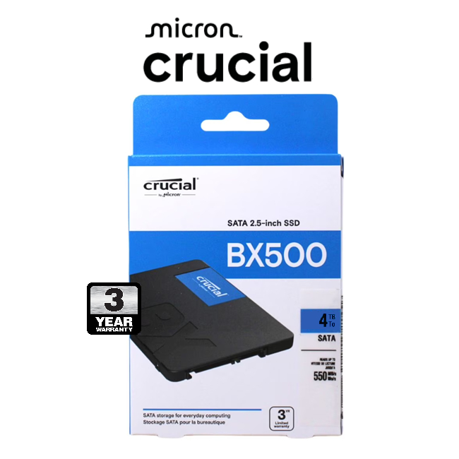 Crucial 4TB BX500 SATA3 2.5 SSD | Shopee Thailand